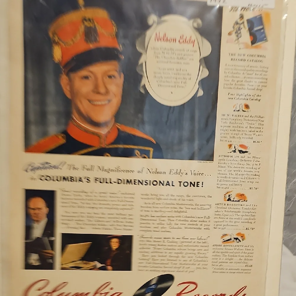 Columbia Records Vintage Advertisement 1942